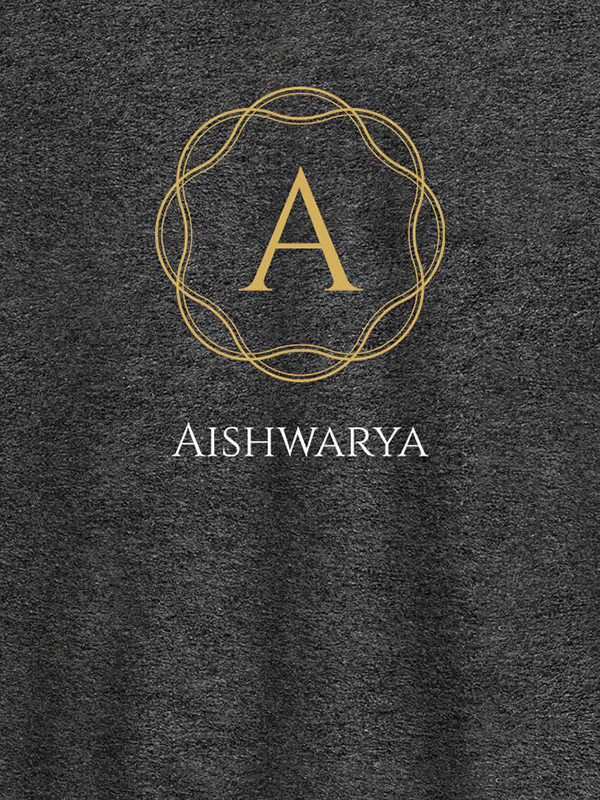 Custom Wave Design with Initial and Your Name On T-shirts For Women with Name, Text and Photo