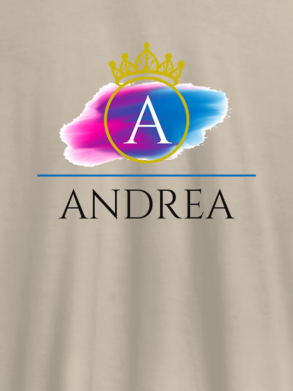 Custom Personalised Womens T Shirt Initial On Crown