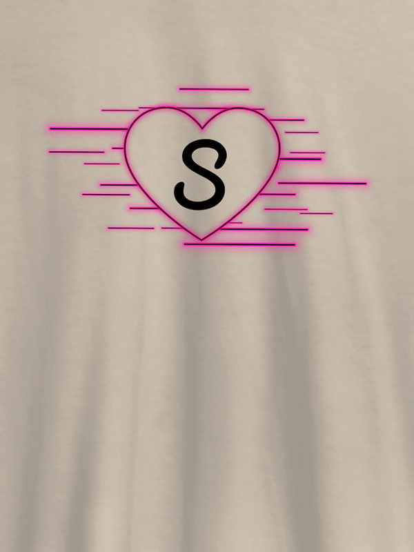 Custom Love with Initial On Customized Women Tees