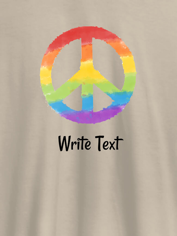 Custom Peace with Your Name On Customized Womens T-Shirt