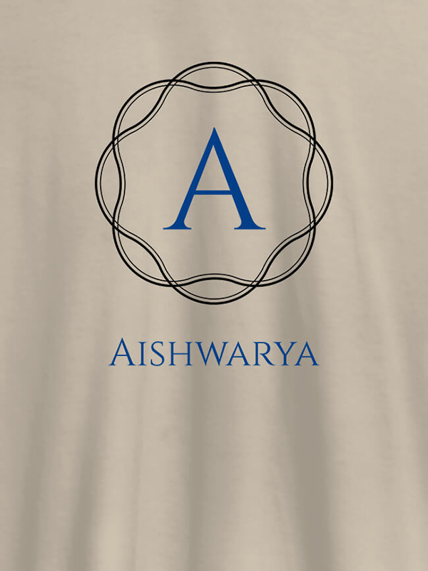 Custom Wave Design with Initial and Your Name On T-shirts For Women with Name, Text and Photo
