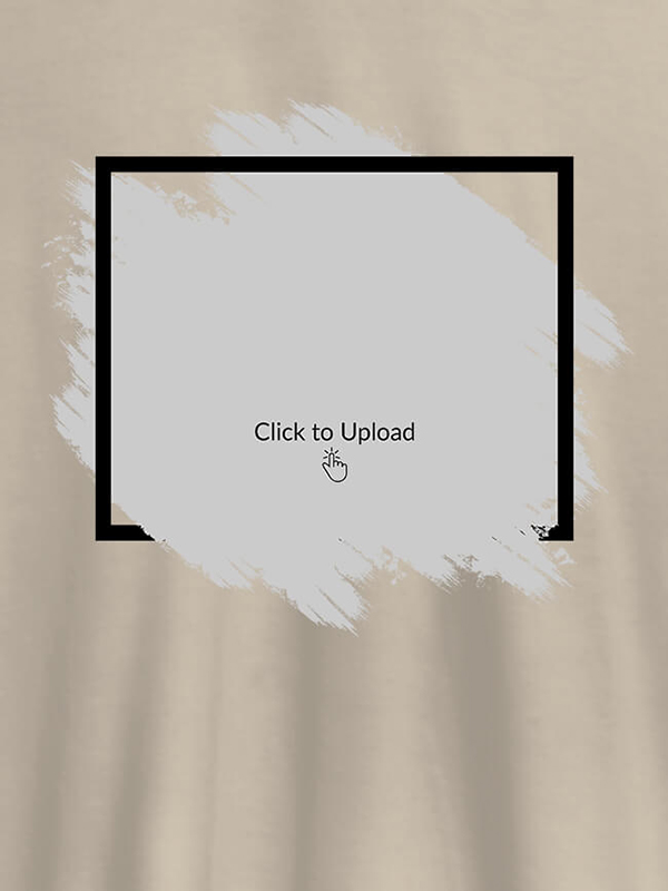 Custom Your Photo in Rectangle Grunge Shape On Customized Tshirt for Women