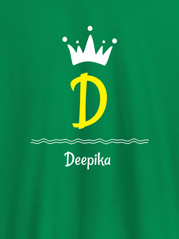 Custom Queen with Initial and Name On T-shirts For Women with Name, Text and Photo