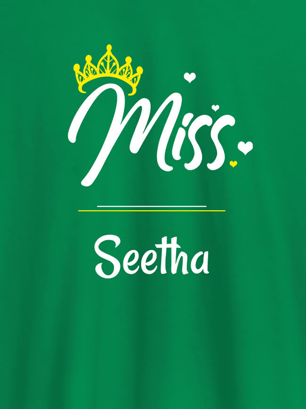 Custom Miss with Your Name On Customized Women Tees