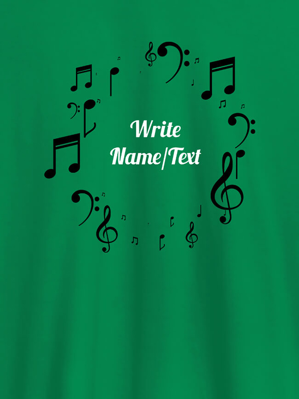 Custom Musical Symbols with Your Name On T-shirts For Women with Name, Text and Photo