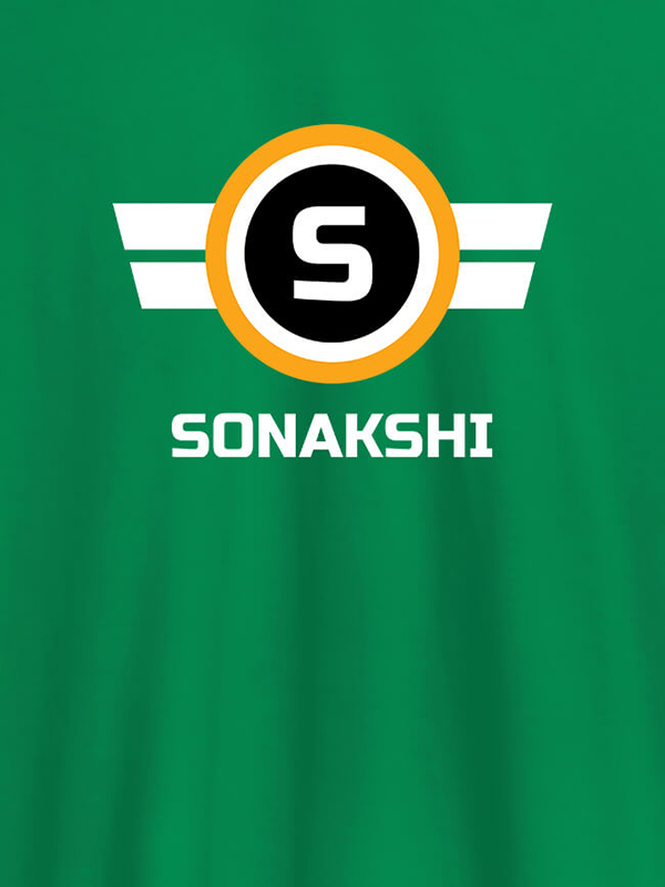 Custom Your Initial in Round Wings Design On Personalized Women Tees