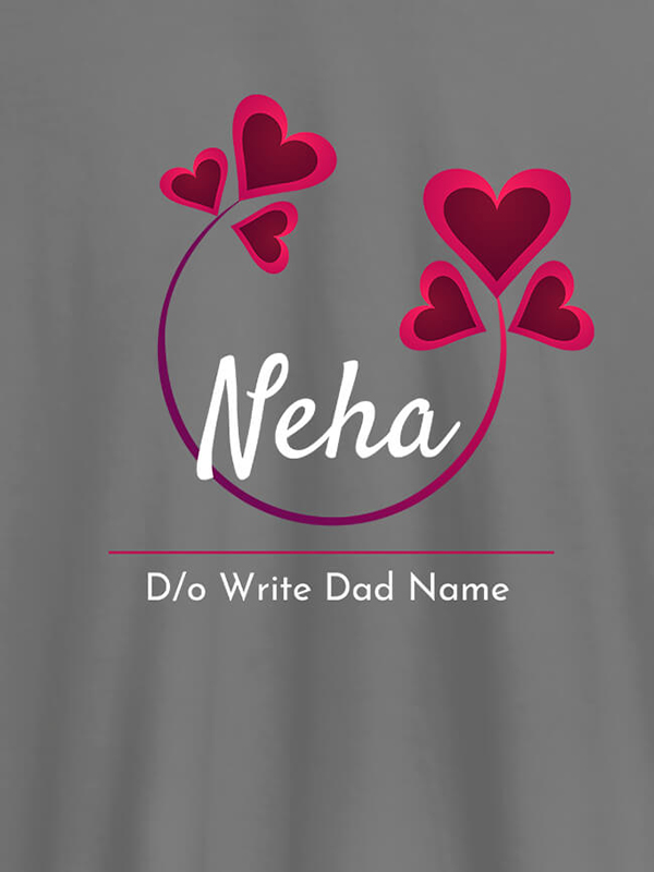 Custom Personalised Womens T Shirt With Your Dad Name