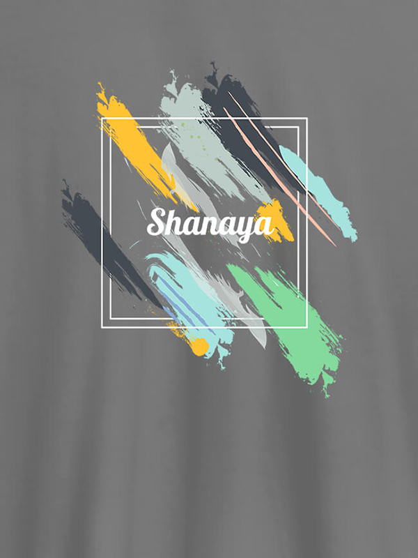 Custom Personalised Womens T Shirt Name With Abstract Design