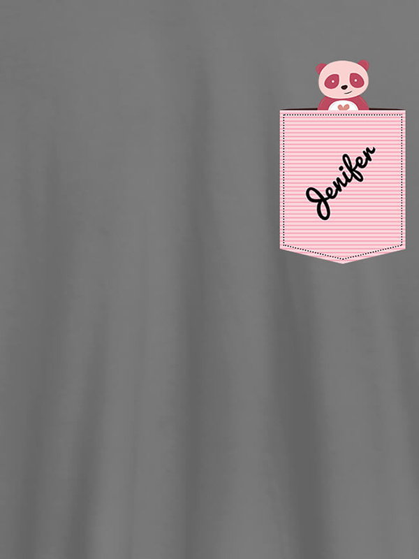 Custom Personalised Womens T Shirt With Name Teddy Design