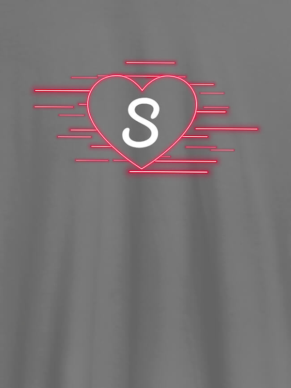 Custom Love with Initial On Customized Women Tees