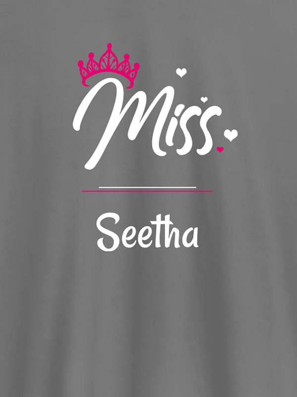 Custom Miss with Your Name On Customized Women Tees