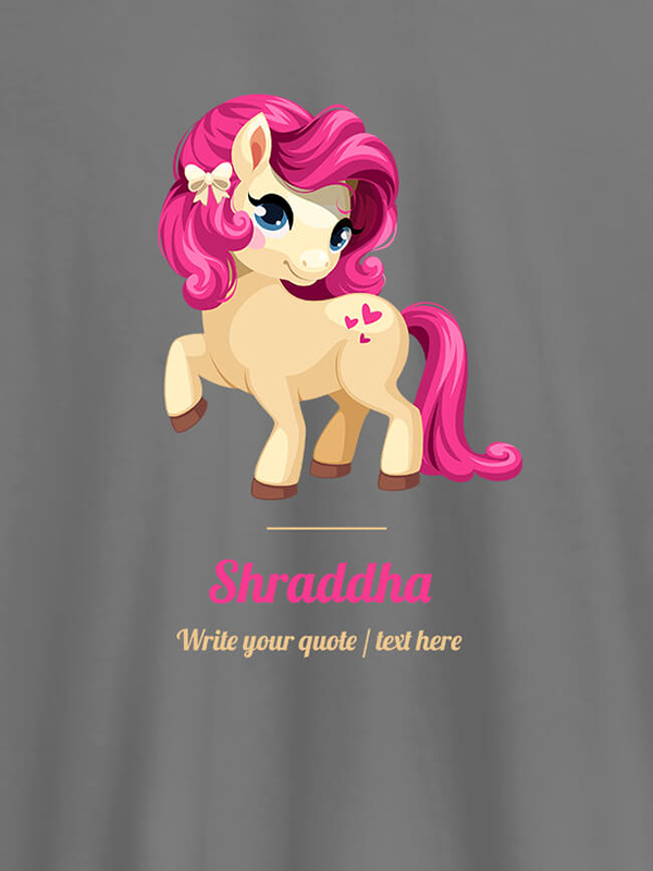 Custom Female Horse with Your Name On Personalized T-Shirt for Women