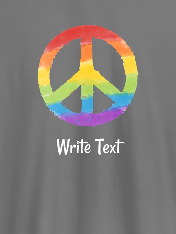 Custom Peace with Your Name On Customized Womens T-Shirt