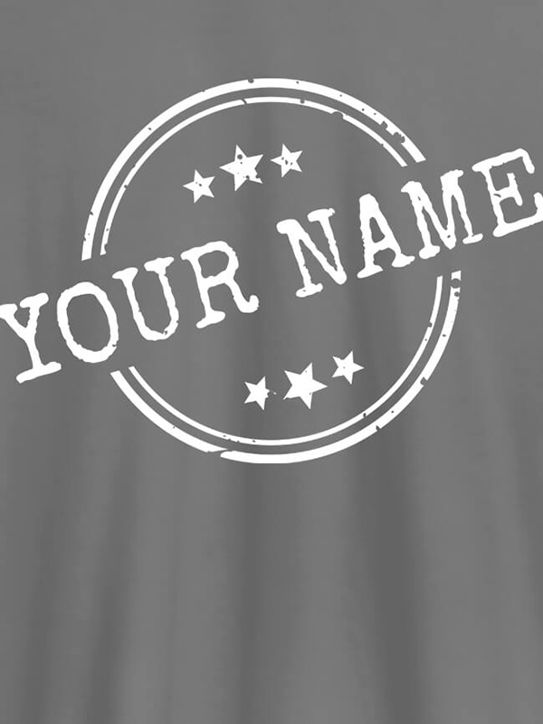 Custom Stamp with Stars Theme and Your Name On Customized Women T-Shirt