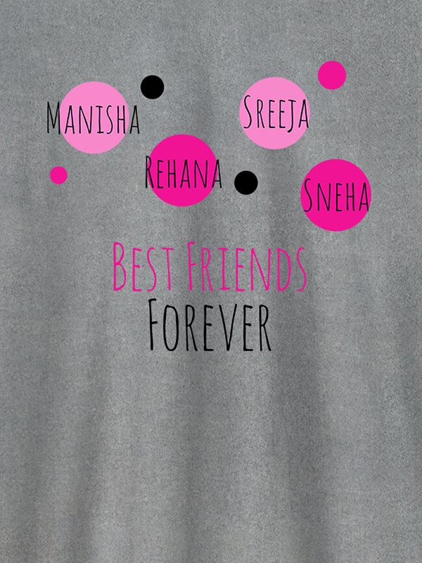 Custom Best Friends Forever Personalised Womens T Shirt