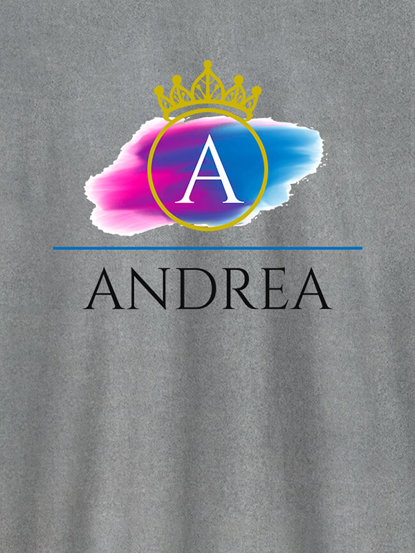 Custom Personalised Womens T Shirt Initial On Crown