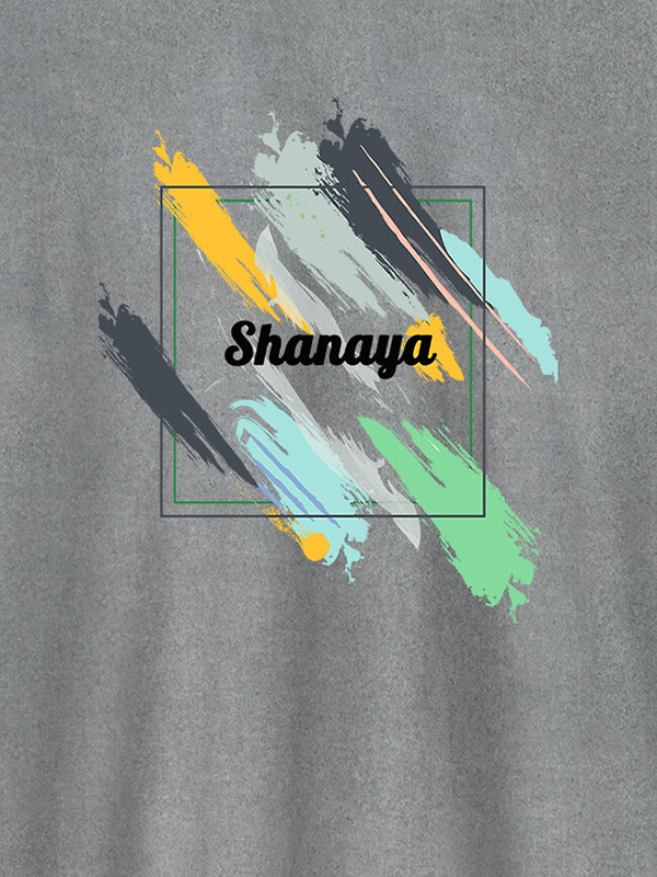 Custom Personalised Womens T Shirt Name With Abstract Design