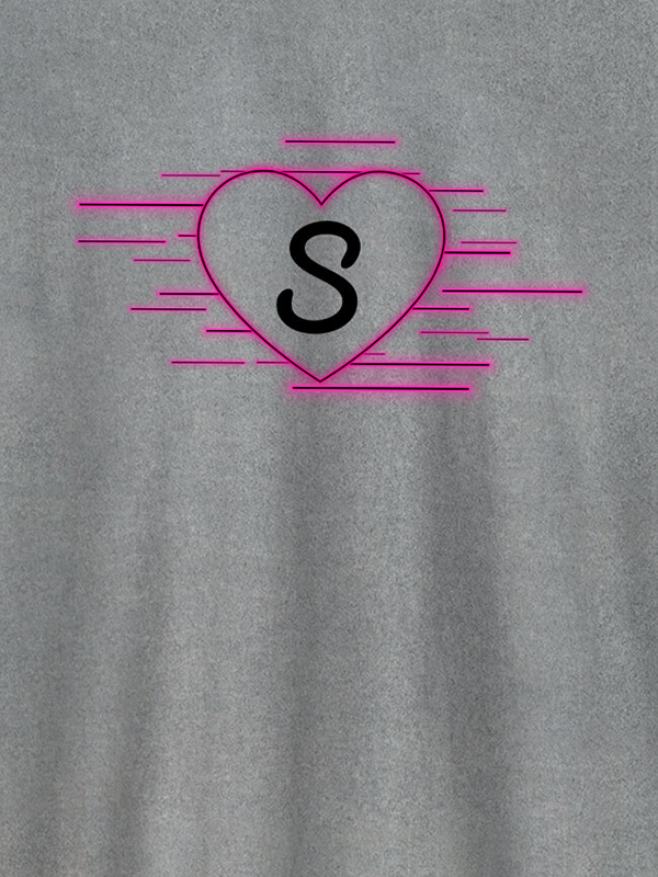 Custom Love with Initial On Customized Women Tees