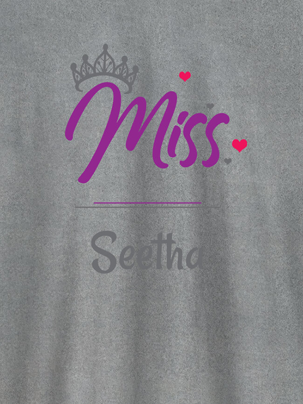 Custom Miss with Your Name On Customized Women Tees