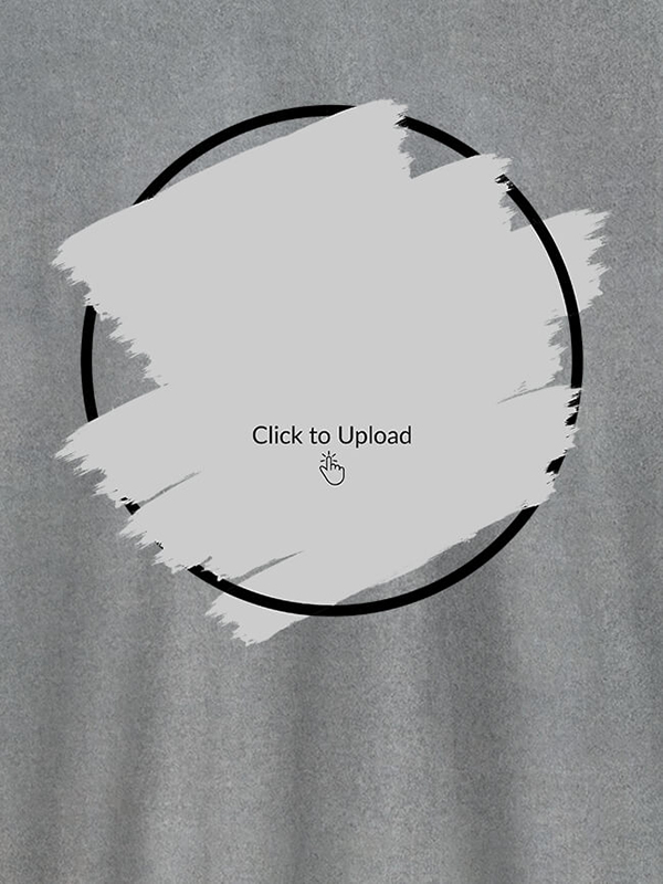 Custom Your Photo in Square Grunge Shape On Customized Women Tees