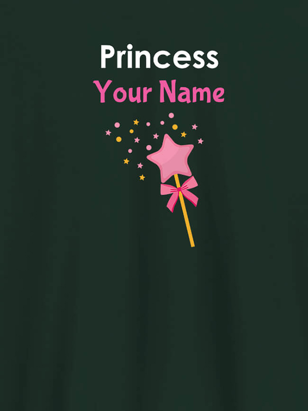 Custom Princess Your Name Personalised Girl T Shirt