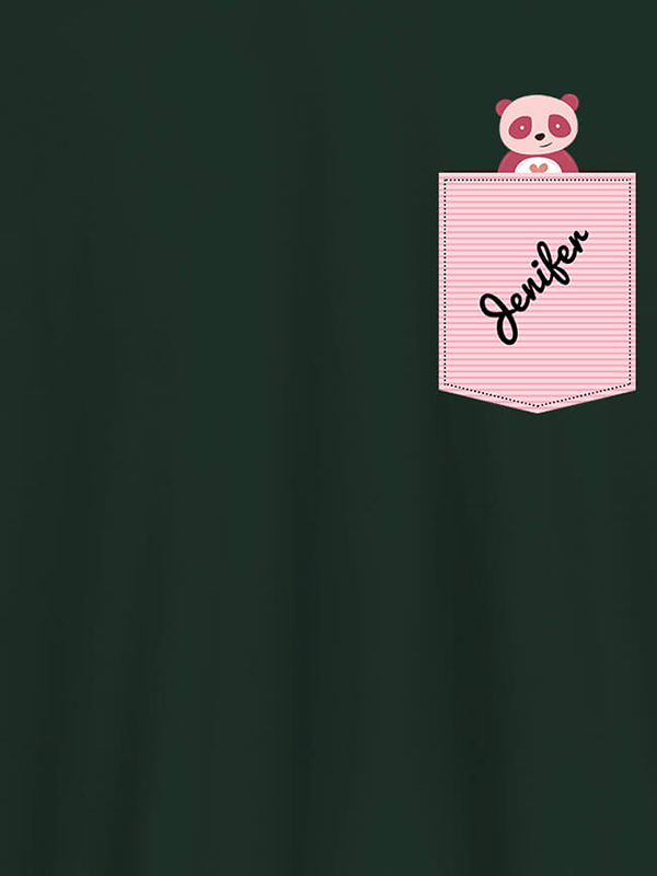 Custom Personalised Womens T Shirt With Name Teddy Design