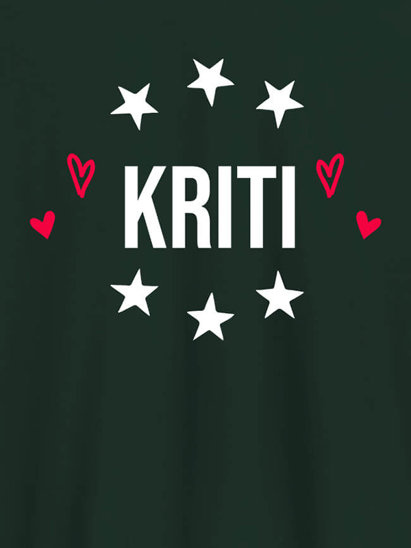 Custom Personalised Womens T Shirt With Name And Stars