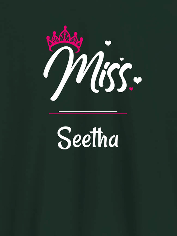 Custom Miss with Your Name On Customized Women Tees