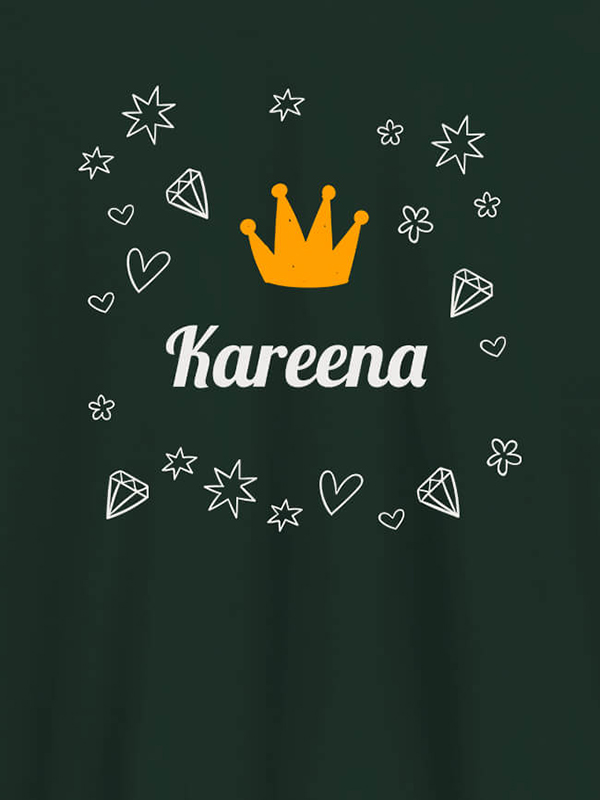 Custom Crown Design with Your Name On Customized Tshirt for Women