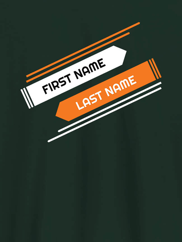 Custom First Name and Last Name On Customized Tshirt for Women