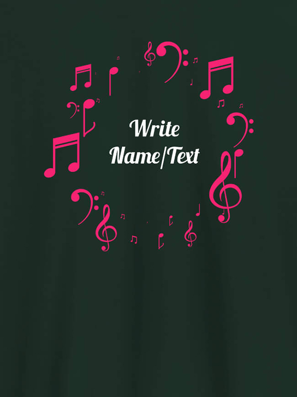 Custom Musical Symbols with Your Name On T-shirts For Women with Name, Text and Photo