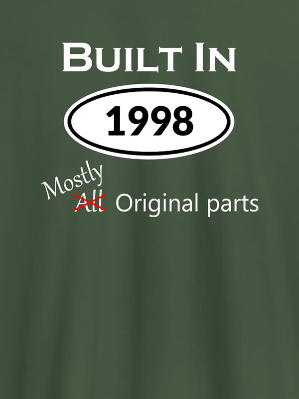 Custom Built In Year Mostly Original Personalised Womens T Shirt