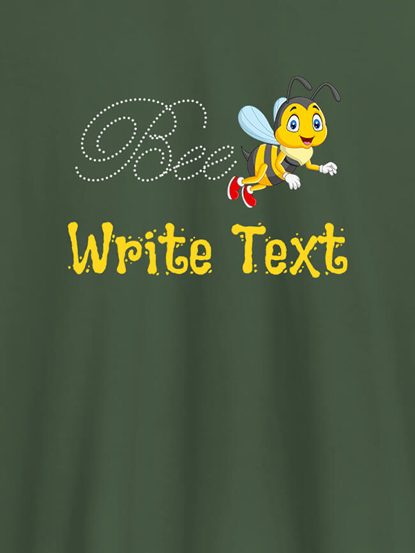 Custom Bee with Your Text On Customized Tshirt for Women