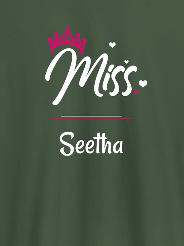 Custom Miss with Your Name On Customized Women Tees