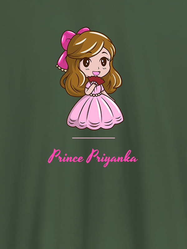 Custom Cute Princess with Your Name On Personalized Women Tees