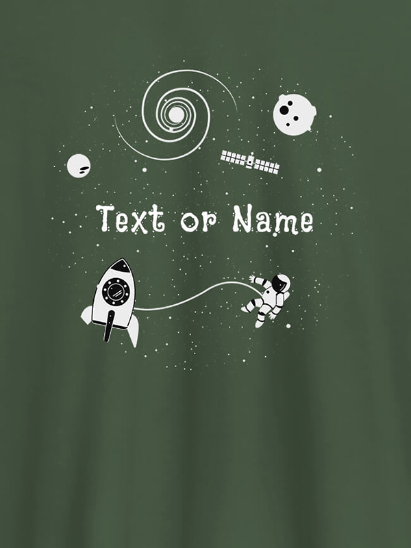 Custom Women Astronaut with Your Name On T-shirts For Women with Name, Text and Photo