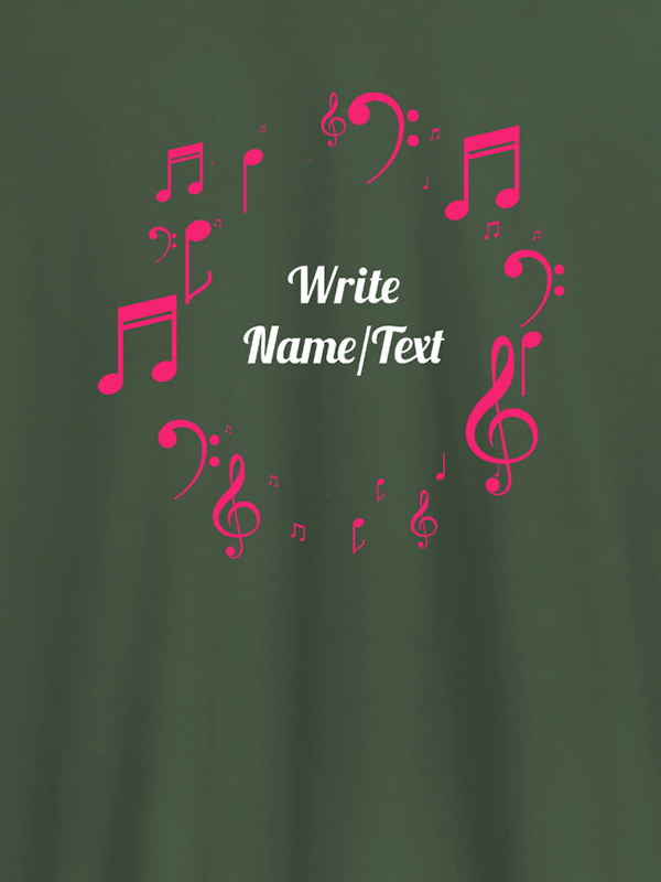 Custom Musical Symbols with Your Name On T-shirts For Women with Name, Text and Photo