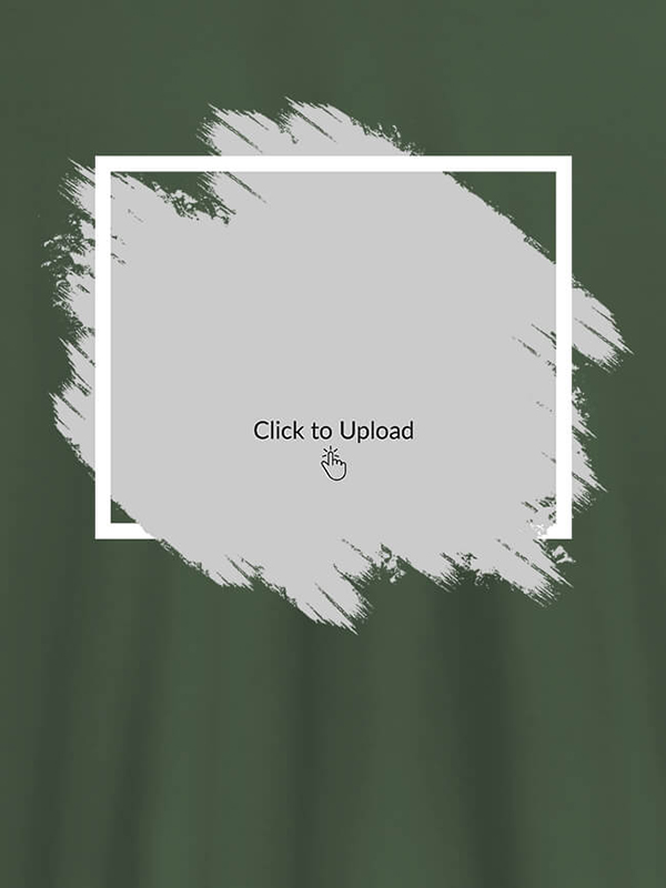 Custom Your Photo in Rectangle Grunge Shape On Customized Tshirt for Women