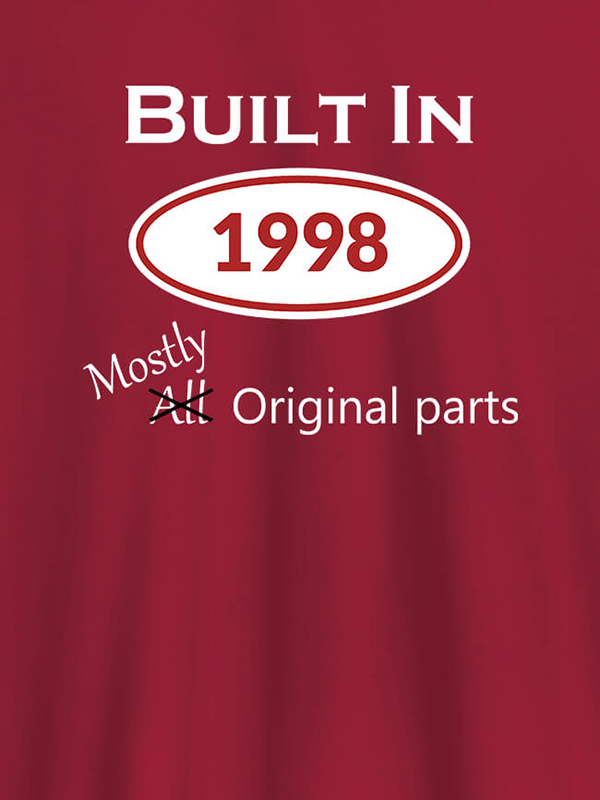 Custom Built In Year Mostly Original Personalised Womens T Shirt