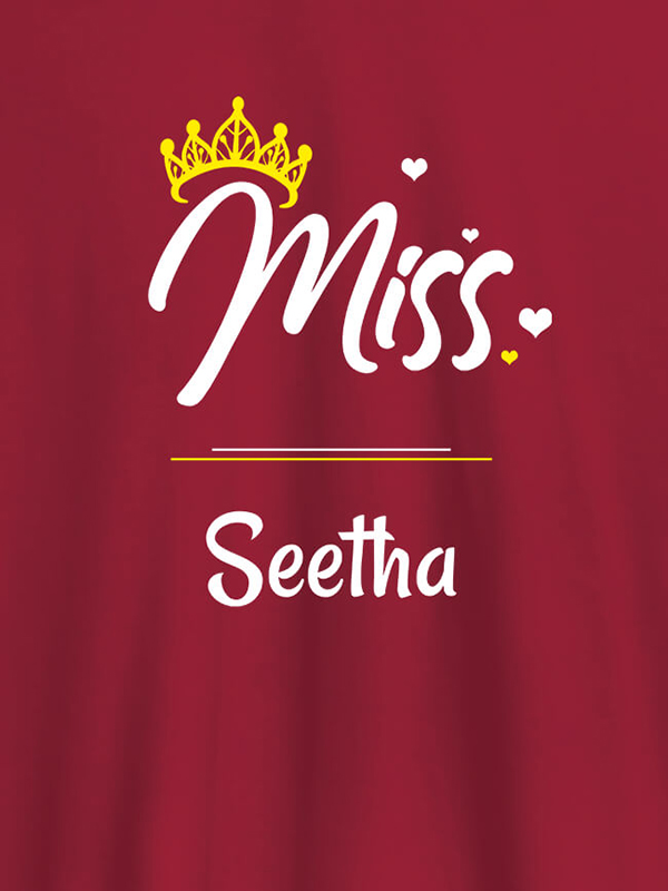 Custom Miss with Your Name On Customized Women Tees