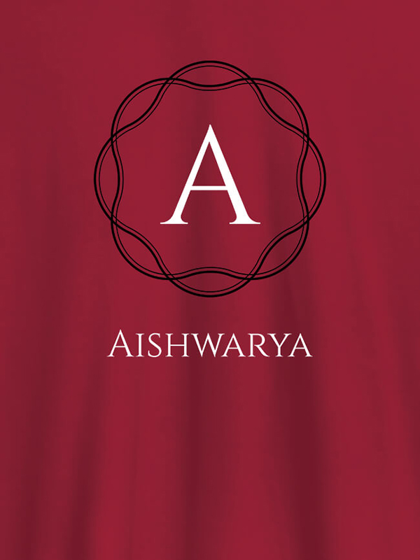 Custom Wave Design with Initial and Your Name On T-shirts For Women with Name, Text and Photo