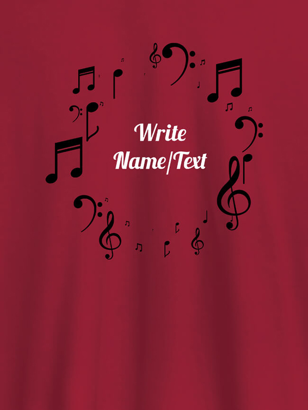 Custom Musical Symbols with Your Name On T-shirts For Women with Name, Text and Photo