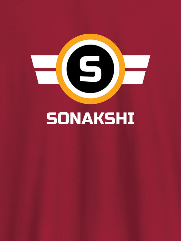 Custom Your Initial in Round Wings Design On Personalized Women Tees