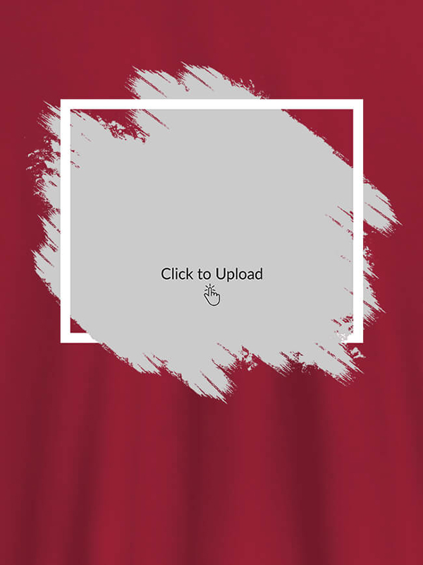 Custom Your Photo in Rectangle Grunge Shape On Customized Tshirt for Women