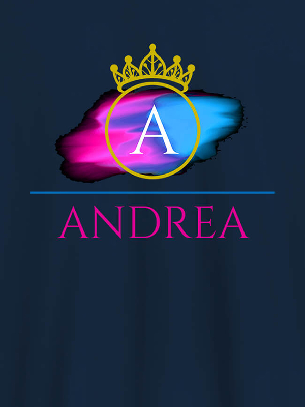 Custom Personalised Womens T Shirt Initial On Crown