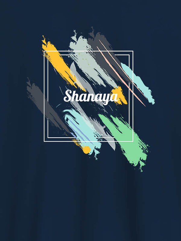 Custom Personalised Womens T Shirt Name With Abstract Design