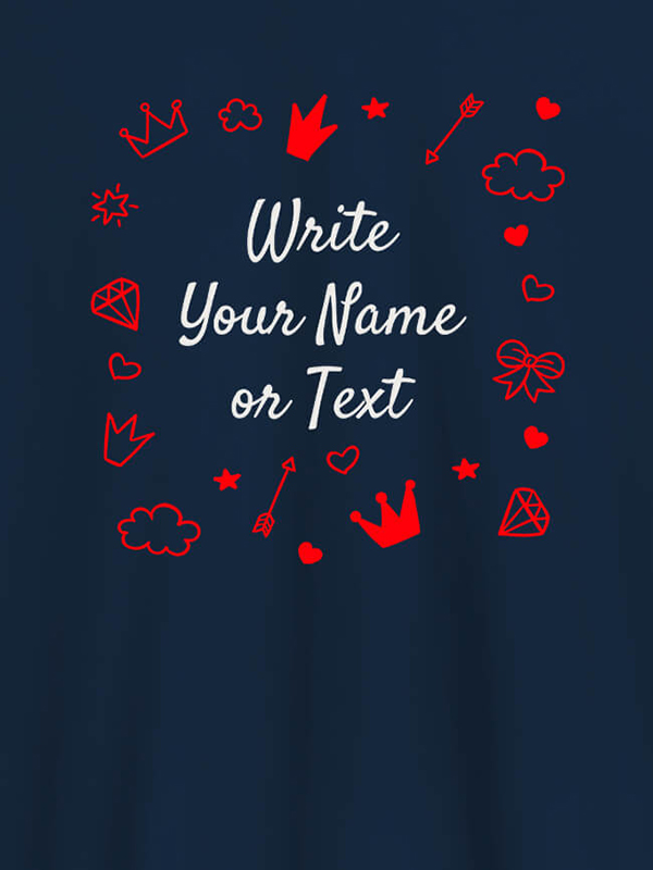 Custom Multi Design with Your Name On Customized Womens T-Shirt