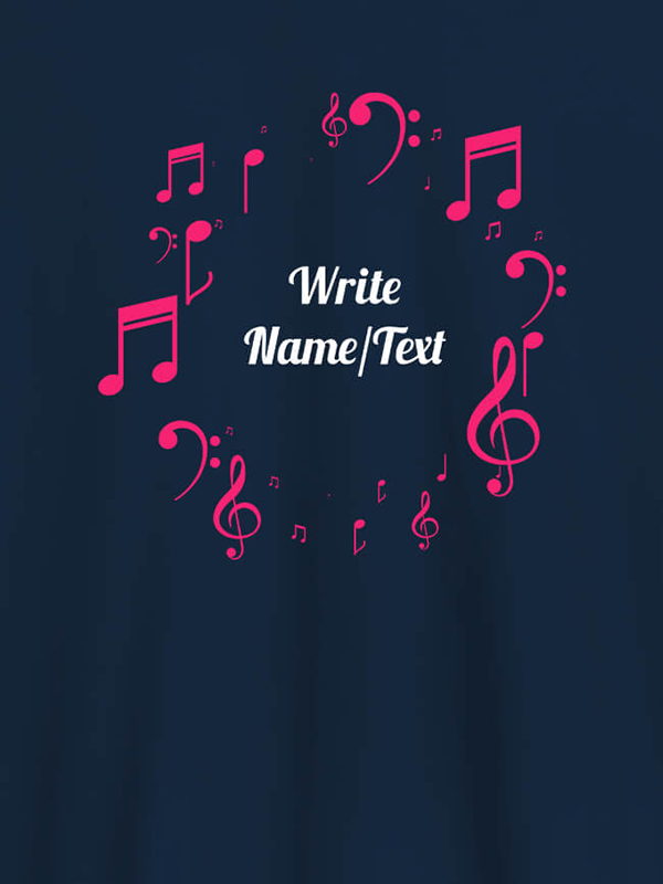Custom Musical Symbols with Your Name On T-shirts For Women with Name, Text and Photo