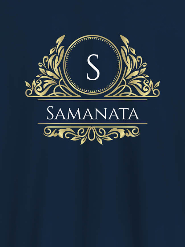 Custom Shield Design with Text and Initial On Customized Tshirt for Women