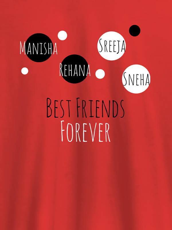 Custom Best Friends Forever Personalised Womens T Shirt